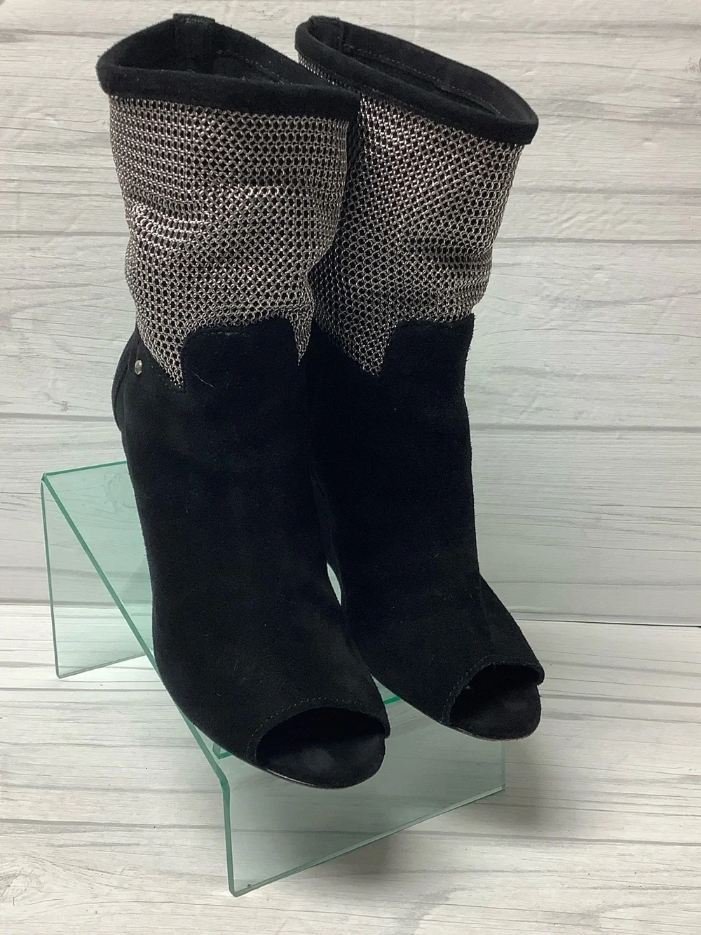 IRO Metallic Mesh booties